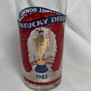 Vntg Kentucky Derby 1982 Official Churchill Downs Comm'tv Glass New, Some Fading